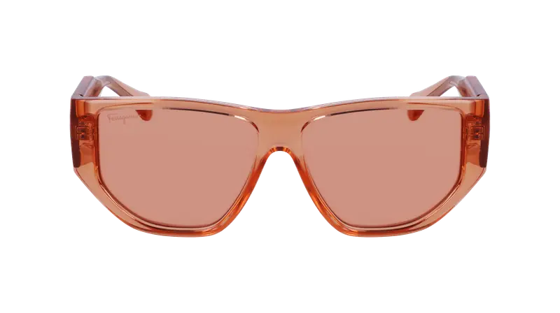 Ferragamo Unisex SF1077S 838 Occhiali da sole Bio-iniettato Arancione Arancione Squadrata Fotocromatiche miniatura 2