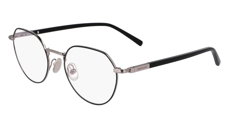 Ferragamo Unisex SF2233 081 Montature da vista Acetato Rutenio  Rotonda Normale