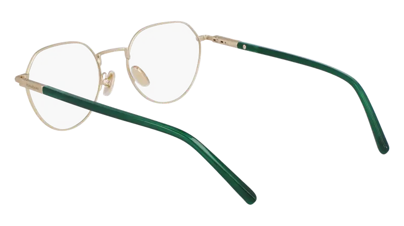 Ferragamo Unisex SF2233 711 Montature da vista Acetato Oro Rotonda Normale miniatura 2