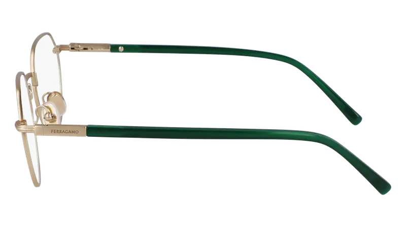 Ferragamo Unisex SF2233 711 Montature da vista Acetato Oro Rotonda Normale miniatura 3