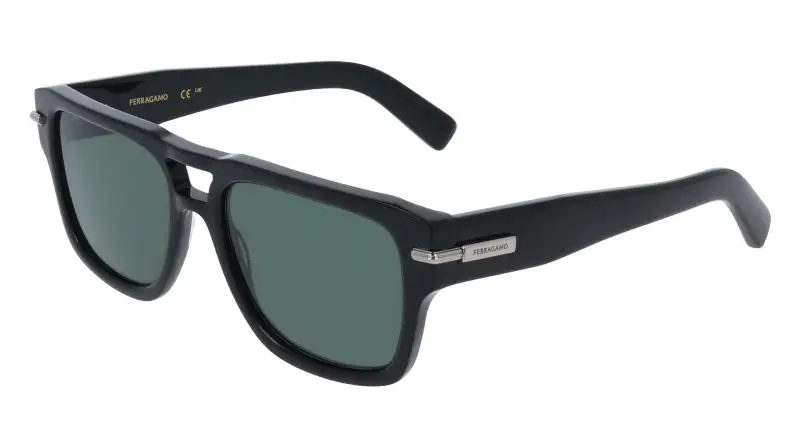 Uomo Ferragamo SF2070S 1 Occhiali da sole Acetato Nero Squadrata Normale