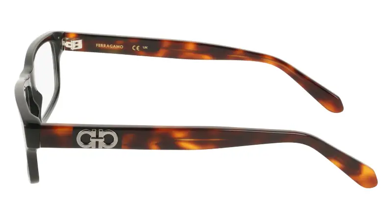 Uomo Ferragamo SF3061 001 Montature da vista Acetato Nero Squadrata Normale miniatura 3