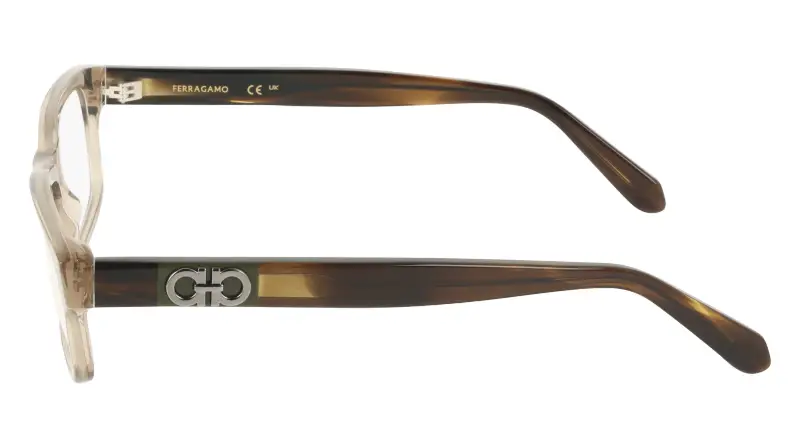 Uomo Ferragamo SF3061 278 Montature da vista Acetato Beige Squadrata Normale miniatura 3