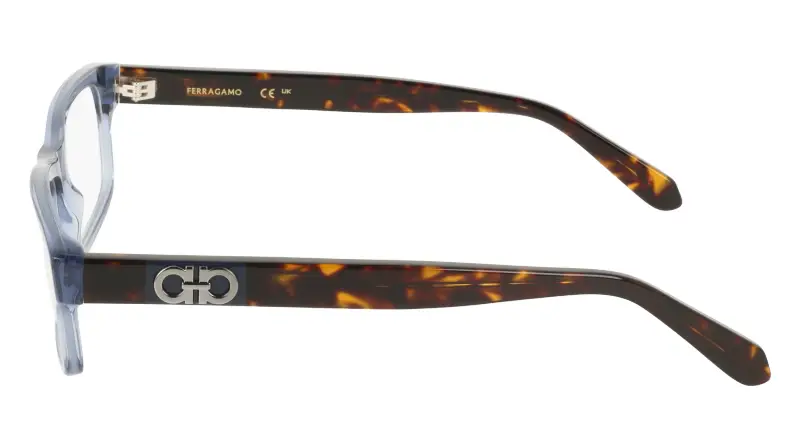 Uomo Ferragamo SF3061 432 Montature da vista Acetato Blu Squadrata Normale miniatura 3