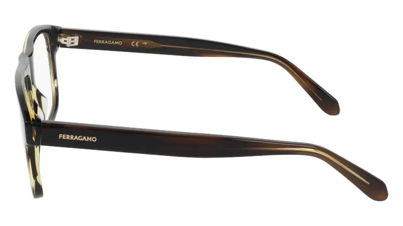 Uomo Ferragamo SF3063 323 Montature da vista Acetato Verde Squadrata Normale miniatura 3