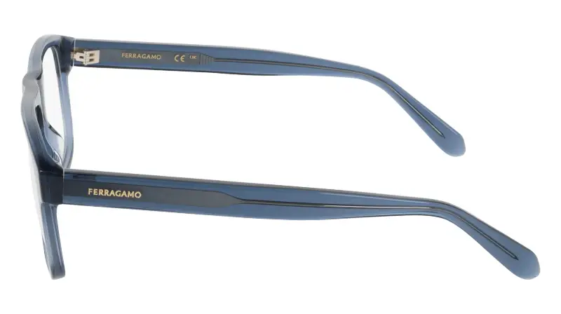 Uomo Ferragamo SF3063 438 Montature da vista Acetato Blu Squadrata Normale miniatura 3