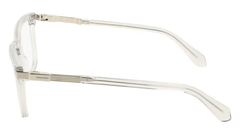 Uomo Ferragamo SF3065 050 Montature da vista Acetato Grigio Squadrata Normale miniatura 3