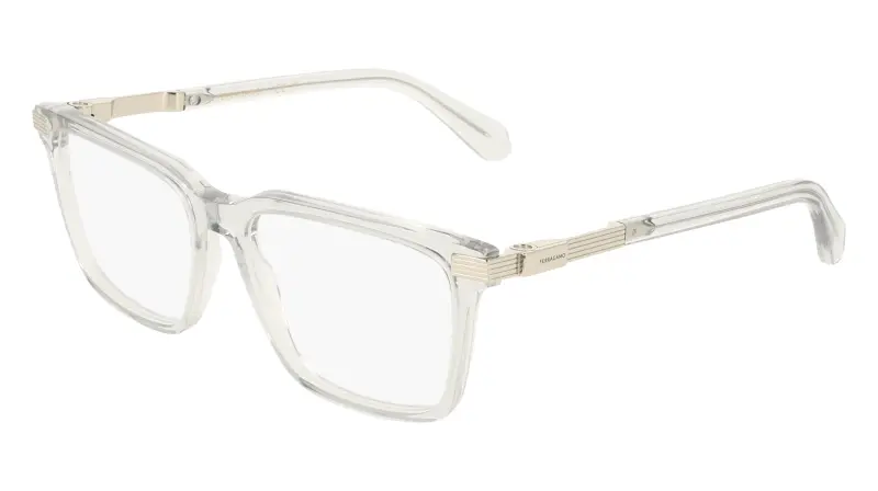 Uomo Ferragamo SF3065 050 Montature da vista Acetato Grigio Squadrata Normale