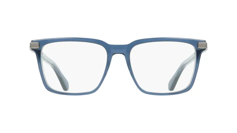 Uomo Ferragamo SF3065 438 Montature da vista Acetato Blu Squadrata Normale miniatura 2