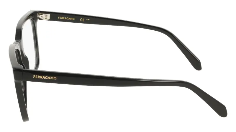 Uomo Ferragamo SF3067 001 Montature da vista Acetato Nero Squadrata Normale miniatura 3