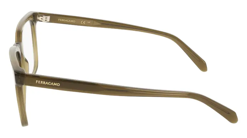 Uomo Ferragamo SF3067 320 Montature da vista Acetato Verde Squadrata Normale miniatura 3