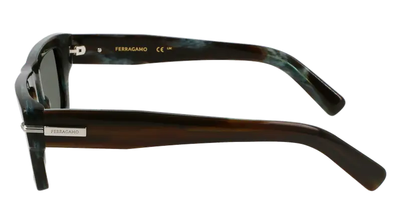 Ferragamo Occhiali da sole Uomo Verde 872798 miniatura 3