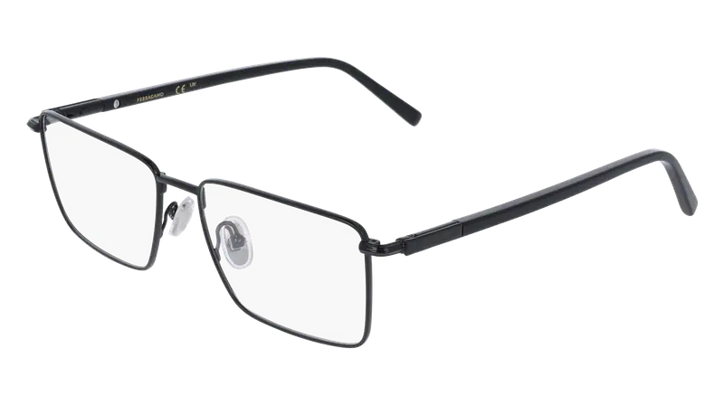 Ferragamo Uomo SF2237 001 Montature da vista Metallo Nero  Squadrata Normale