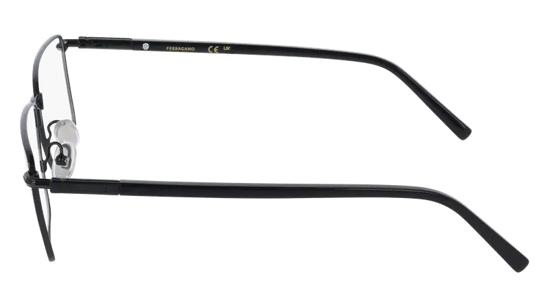 Ferragamo Uomo SF2237 001 Montature da vista Metallo Nero Squadrata Normale miniatura 2