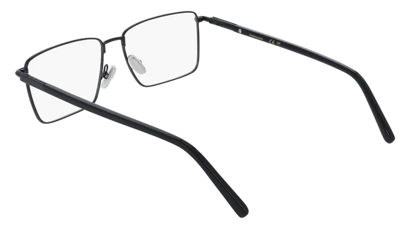 Ferragamo Uomo SF2237 001 Montature da vista Metallo Nero Squadrata Normale miniatura 3