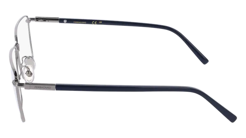 Ferragamo Uomo SF2237 021 Montature da vista Metallo Rutenio Squadrata Normale miniatura 2