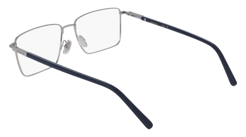 Ferragamo Uomo SF2237 021 Montature da vista Metallo Rutenio Squadrata Normale miniatura 3