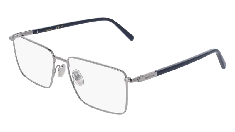 Ferragamo Uomo SF2237 021 Montature da vista Metallo Rutenio  Squadrata Normale