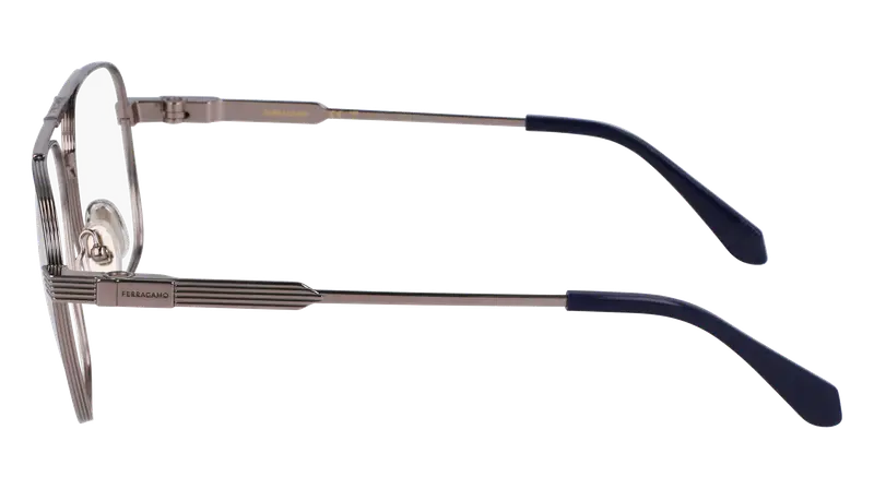 Ferragamo Uomo SF2591 021 Montature da vista Titanio Rutenio Squadrata Normale miniatura 3