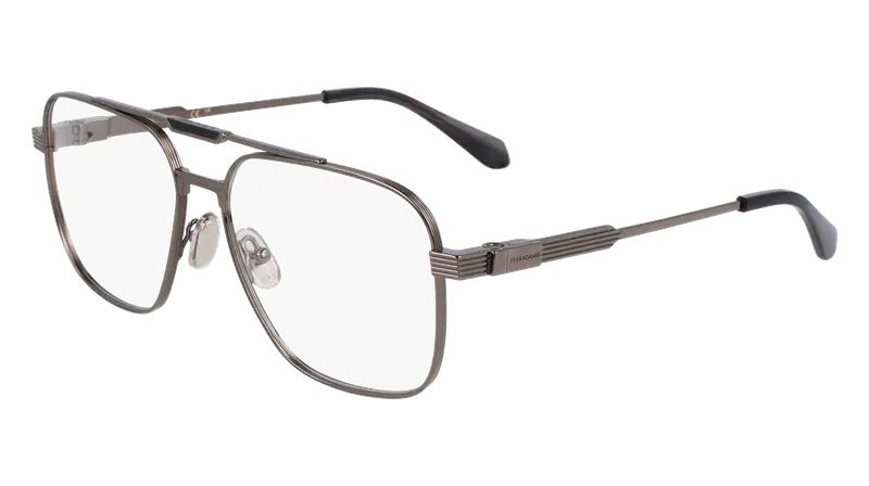 Ferragamo Uomo SF2591 027 Montature da vista Titanio Rutenio  Squadrata Normale