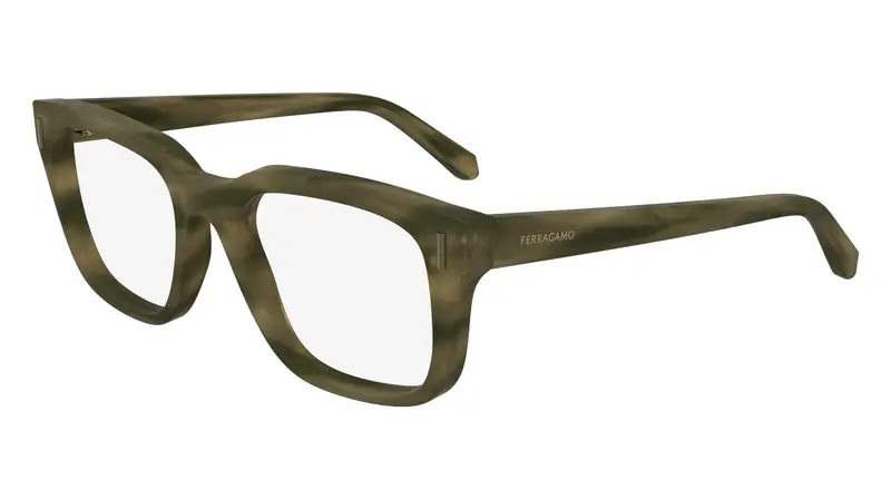 Ferragamo Uomo SF2996 319 Montature da vista Acetato Verde  Squadrata Normale Normale