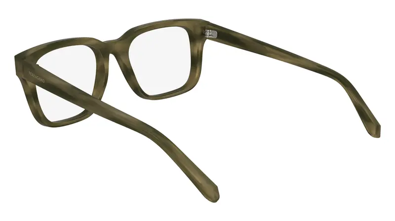 Ferragamo Uomo SF2996 319 Montature da vista Acetato Verde Squadrata Normale Normale miniatura 2