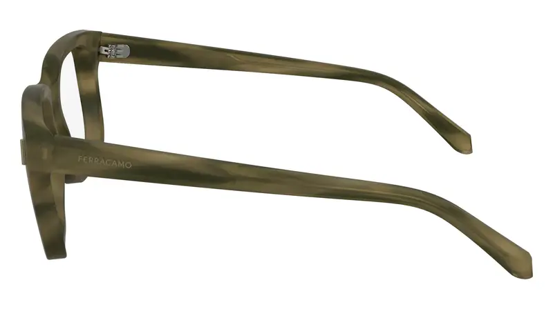 Ferragamo Uomo SF2996 319 Montature da vista Acetato Verde Squadrata Normale Normale miniatura 3