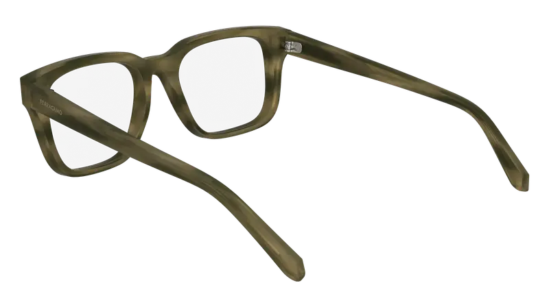Ferragamo Uomo SF2996 319 Montature da vista Acetato Verde Squadrata Normale Normale miniatura 2