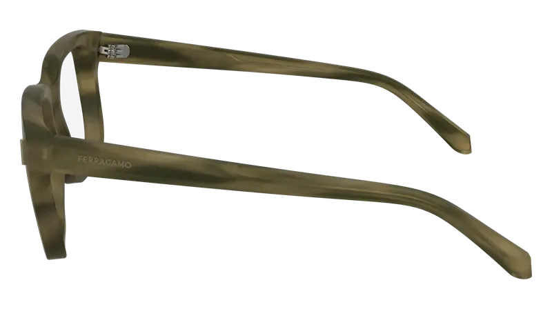 Ferragamo Uomo SF2996 319 Montature da vista Acetato Verde Squadrata Normale Normale miniatura 3