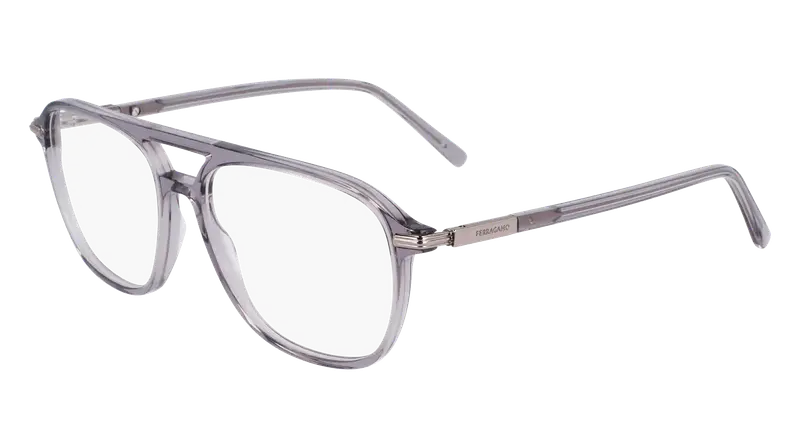 Ferragamo Uomo SF3006 020 Montature da vista Acetato Grigio  Squadrata Normale