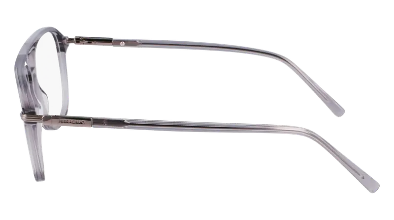 Ferragamo Uomo SF3006 020 Montature da vista Acetato Grigio Squadrata Normale miniatura 3