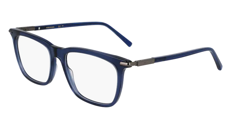 Ferragamo Uomo SF3007 432 Montature da vista Acetato Blu  Squadrata Normale