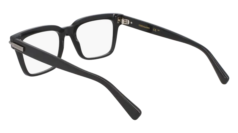 Ferragamo Uomo SF3014 019 Montature da vista Acetato Grigio Squadrata Normale miniatura 2