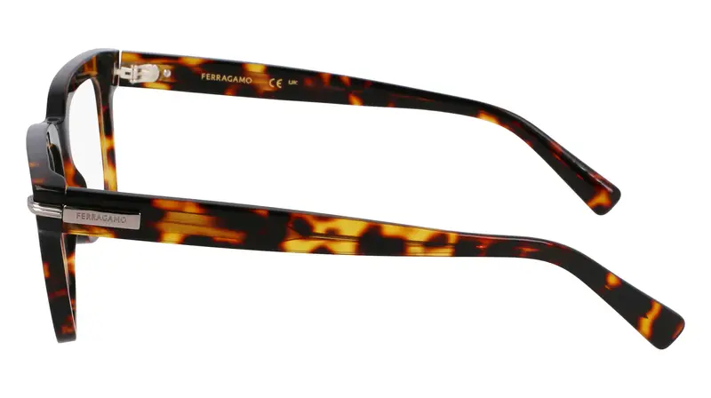 Ferragamo Uomo SF3014 242 Montature da vista Acetato Havana Squadrata Normale miniatura 3