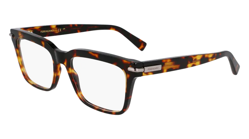 Ferragamo Uomo SF3014 242 Montature da vista Acetato Havana  Squadrata Normale