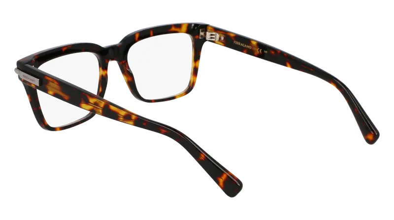 Ferragamo Uomo SF3014 242 Montature da vista Acetato Havana Squadrata Normale miniatura 2