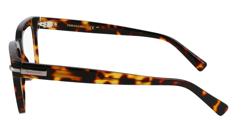 Ferragamo Uomo SF3014 242 Montature da vista Acetato Havana Squadrata Normale miniatura 3