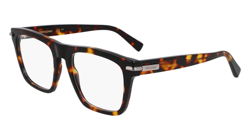 Ferragamo Uomo SF3015 242 Montature da vista Acetato Havana  Squadrata Normale