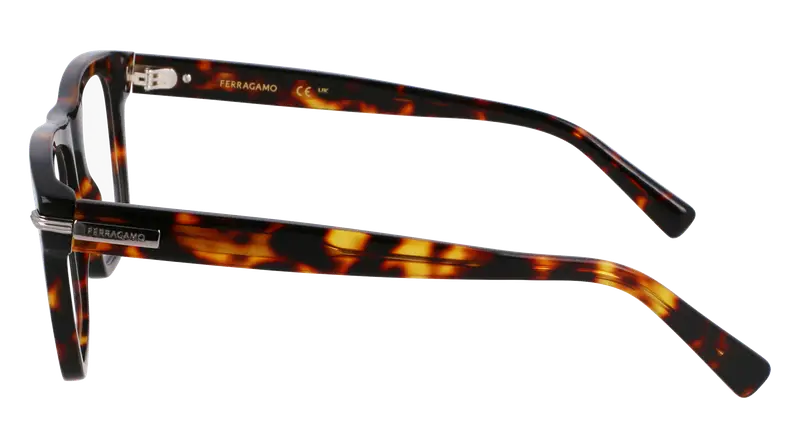 Ferragamo Uomo SF3015 242 Montature da vista Acetato Havana Squadrata Normale miniatura 3