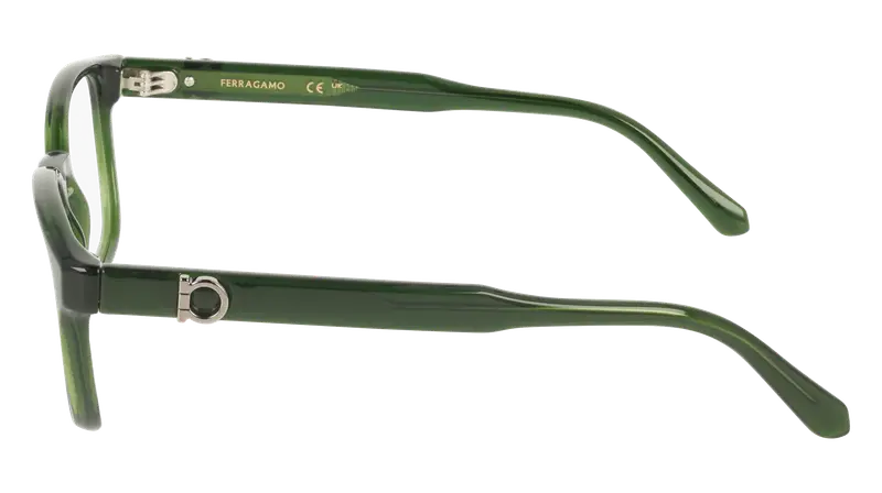 Ferragamo Uomo SF3027E 317 Montature da vista Verde Geometrica Normale miniatura 2