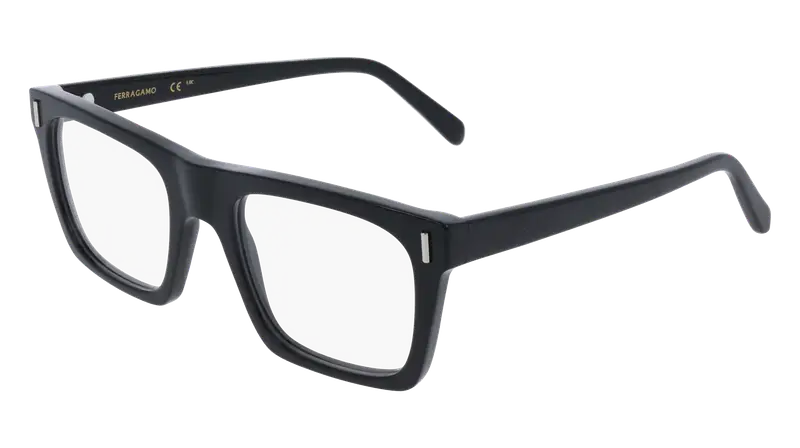 Ferragamo Uomo SF3029 001 Montature da vista Acetato Nero  Squadrata Normale