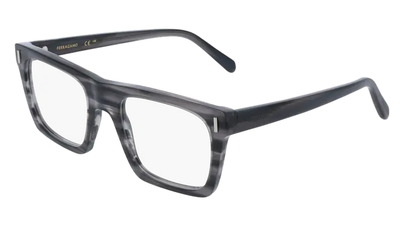 Ferragamo Uomo SF3029 014 Montature da vista Acetato Grigio  Squadrata Normale
