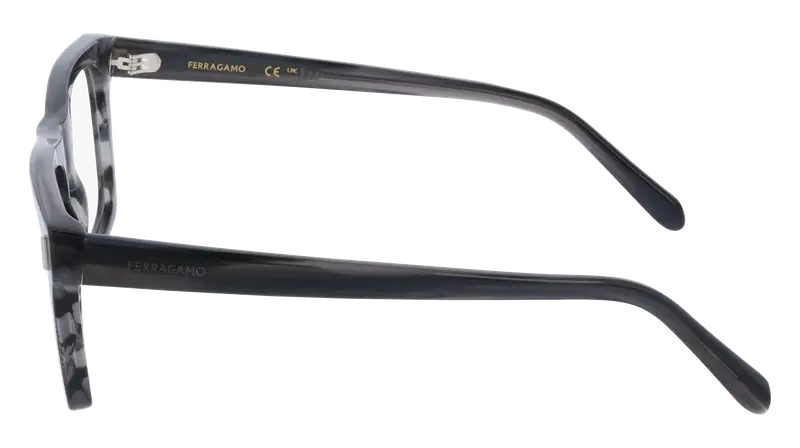 Ferragamo Uomo SF3029 014 Montature da vista Acetato Grigio Squadrata Normale miniatura 2