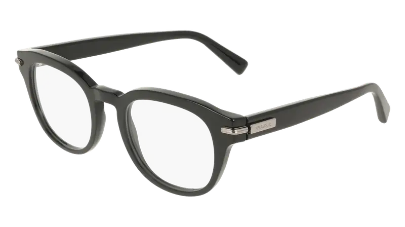 Ferragamo Uomo SF3033 001 Montature da vista Acetato Nero  Geometrica Normale