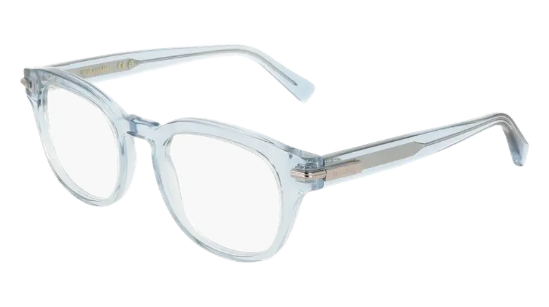 Ferragamo Uomo SF3033 450 Montature da vista Acetato Azzurro  Geometrica Normale