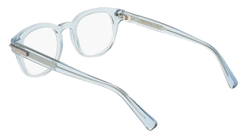 Ferragamo Uomo SF3033 450 Montature da vista Acetato Azzurro Geometrica Normale miniatura 3