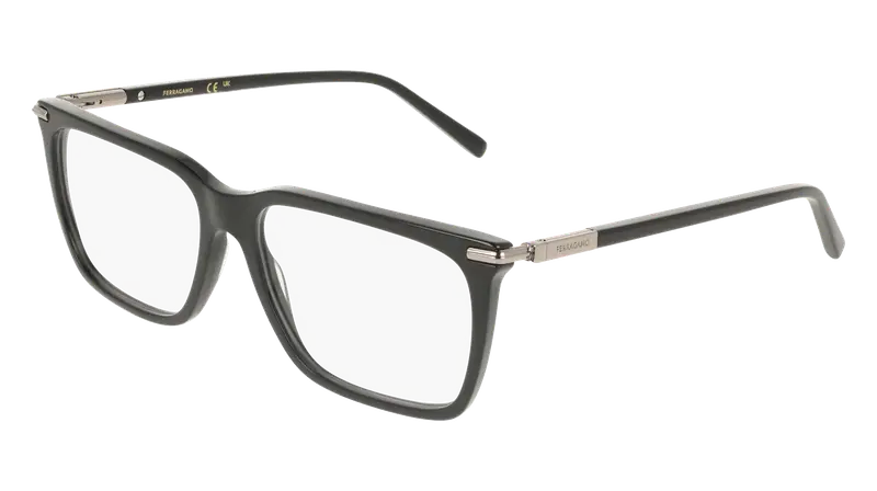 Ferragamo Uomo SF3037 001 Montature da vista Acetato Nero  Squadrata Normale