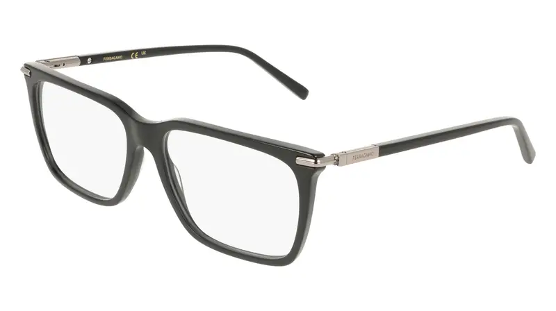Uomo SF3037 001 Montature da vista Acetato Nero Squadrata Normale