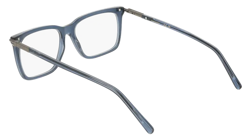 Ferragamo Uomo SF3037 432 Montature da vista Acetato Blu Squadrata Normale miniatura 3