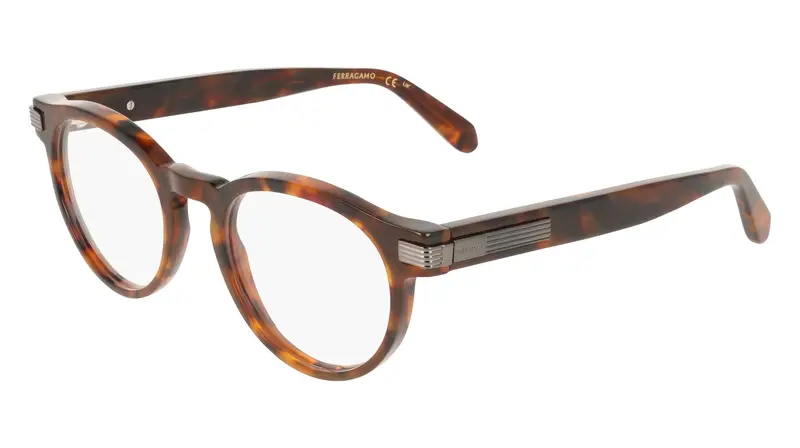 Uomo SF3045 219 Montature da vista Acetato Havana Geometrica Normale